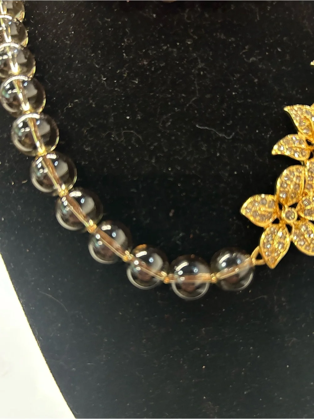 Fabulous J. Crew smoky glass crystal beaded necklace